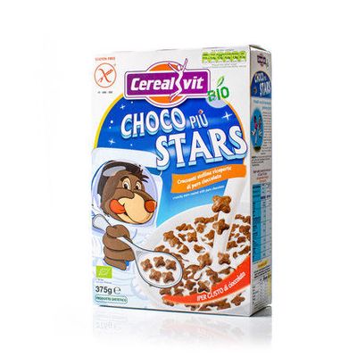 Хрустящие звёздочки с чёрным шоколадом Чоко Пай БИО