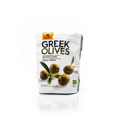 Органические зелёные оливки с косточкой
