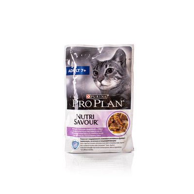 Purina Pro Plan Nutrisavour Adult 7+ влажный корм для пожилых кошек, с индейкой
